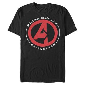 Marvel Big & Tall Classic Legends Never Die Siyah Erkek T-shirt