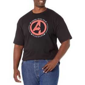 Marvel Big & Tall Classic Legends Never Die Siyah Erkek T-shirt
