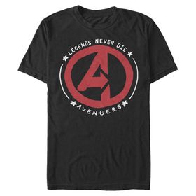 Marvel Big & Tall Classic Legends Never Die Siyah Erkek T-shirt
