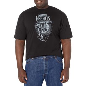 Marvel Big & Tall Classic Lightning Storm Siyah Erkek T-shirt