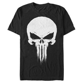 Marvel Big & Tall Classic Punisher Siyah Erkek T-shirt