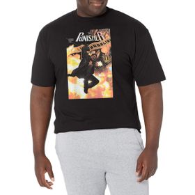 Marvel Big & Tall Classic Punisher Siyah Erkek T-shirt