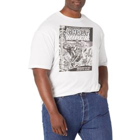 Marvel Big & Tall Classic Rider One Üst Kısa Kollu Beyaz Erkek T-shirt