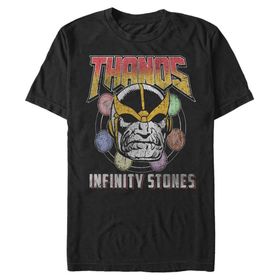 Marvel Big & Tall Classic Rockin Thanos Siyah Erkek T-shirt