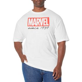 Marvel Big & Tall Classic Since Thirty Nine Üst Kısa Kollu Beyaz Erkek T-shirt