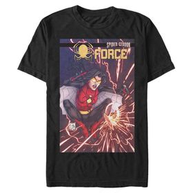 Marvel Big & Tall Classic Spider Force Dec18 Üst Kısa Kollu Siyah Erkek T-shirt