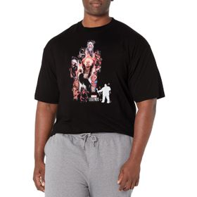 Marvel Big & Tall Classic Spidey Legends Siyah Erkek T-shirt