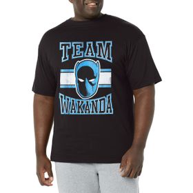 Marvel Big & Tall Classic Team Wakanda Siyah Erkek T-shirt