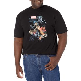 Marvel Big & Tall Classic The Team Siyah Erkek T-shirt