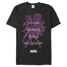 Marvel Big & Tall Classic Villains Tonalwords Black Erkek T-shirt