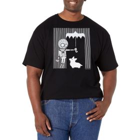 Marvel Big & Tall Corgi Black Erkek T-shirt