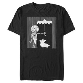 Marvel Big & Tall Corgi Black Erkek T-shirt