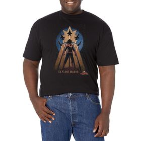 Marvel Big & Tall Deco Black Erkek T-shirt