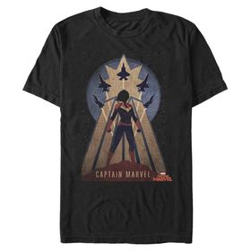 Marvel Big & Tall Deco Black Erkek T-shirt