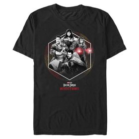 Marvel Big & Tall Doctor Strange in The Multiverse of Madness Group Together Black Erkek T-shirt