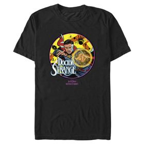 Marvel Big & Tall Doctor Strange in The Multiverse of Madness Kahraman Rozeti Siyah Erkek T-shirt