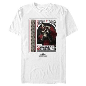 Marvel Big & Tall Doctor Strange in the Multiverse of Madness Sorcerer Supreme Üst Kısa Kollu Beyaz Erkek T-shirt