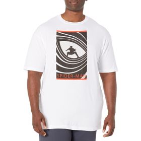 Marvel Big & Tall Double O Spider Üst Kısa Kollu Beyaz Erkek T-shirt