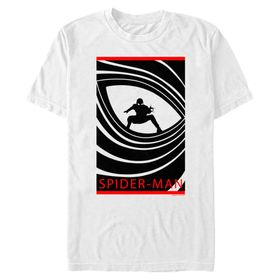 Marvel Big & Tall Double O Spider Üst Kısa Kollu Beyaz Erkek T-shirt