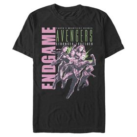 Marvel Big & Tall Endgame Icons Group Black Erkek T-shirt