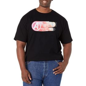 Marvel Big & Tall Endgame Icons Group Black Erkek T-shirt