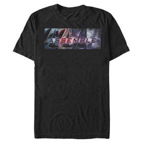Marvel Big & Tall Endgame Logolu Dört Black Erkek T-shirt