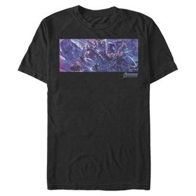 Marvel Big & Tall Endgame Poster Black Erkek T-shirt