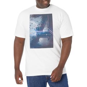 Marvel Big & Tall Endgame Poster Üst Kısa Kollu Beyaz Erkek T-shirt