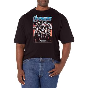Marvel Big & Tall Engame Group Shot Black Erkek T-shirt