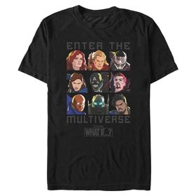 Marvel Big & Tall Enter The Multiverse Black Erkek T-shirt