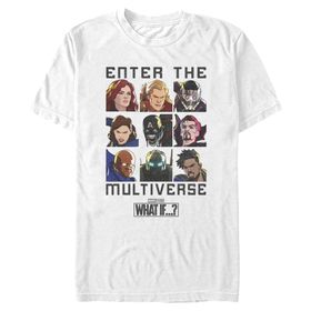 Marvel Big & Tall Enter the Multiverse Üst Kısa Kollu Beyaz Erkek T-shirt