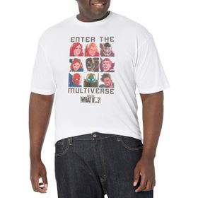 Marvel Big & Tall Enter the Multiverse Üst Kısa Kollu Beyaz Erkek T-shirt