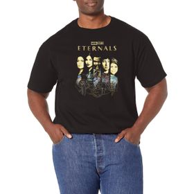 Marvel Big & Tall Eternally Sliced Üst Kısa Kollu Siyah Erkek T-shirt