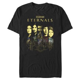 Marvel Big & Tall Eternally Sliced Üst Kısa Kollu Siyah Erkek T-shirt