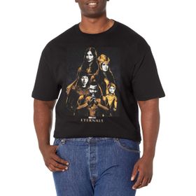 Marvel Big & Tall Eternally Thinking Üst Kısa Kollu Siyah Erkek T-shirt