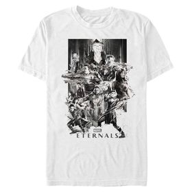 Marvel Big & Tall Eternals Boya Splattered Üst Kısa Kollu Beyaz Erkek T-shirt