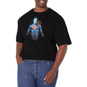 Marvel Big & Tall Eternals Ikaris Turuncu Üst Kısa Kollu Siyah Erkek T-shirt