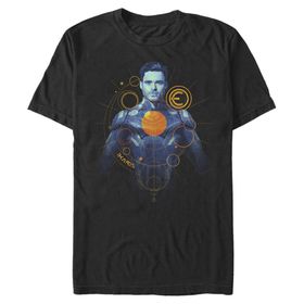 Marvel Big & Tall Eternals Ikaris Turuncu Üst Kısa Kollu Siyah Erkek T-shirt