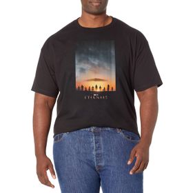 Marvel Big & Tall Eternals Poster Üst Kısa Kollu Siyah Erkek T-shirt