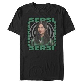 Marvel Big & Tall Eternals Sersi Hero Box Üst Kısa Kollu Siyah Erkek T-shirt