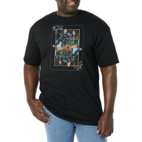 Marvel Big & Tall Eternals Still Get Carded Üst Kısa Kollu Siyah Erkek T-shirt