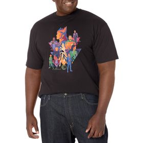 Marvel Big & Tall Eternals Üçgen Poster Üst Kısa Kollu Siyah Erkek T-shirt