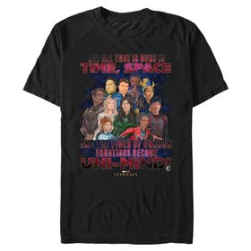 Marvel Big & Tall Eternals Unknown Equations Üst Kısa Kollu Siyah Erkek T-shirt