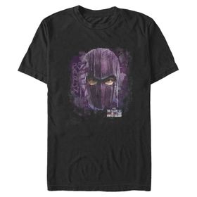Marvel Big & Tall Falcon and the Winter Soldier Baron Eyes Üst Kısa Kollu Siyah Erkek T-shirt