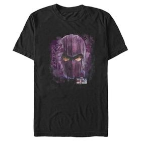 Marvel Big & Tall Falcon and the Winter Soldier Baron Eyes Üst Kısa Kollu Siyah Erkek T-shirt