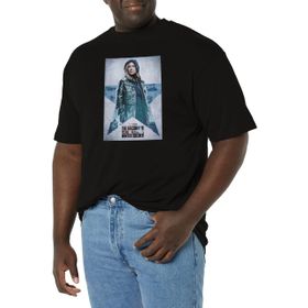 Marvel Big & Tall Falcon and the Winter Soldier Carter Poster Üst Kısa Kollu Siyah Erkek T-shirt