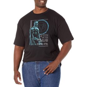 Marvel Big & Tall Falcon and the Winter Soldier Wings Üst Kısa Kollu Siyah Erkek T-shirt
