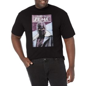 Marvel Big & Tall Falcon and the Winter Soldier Zemo Poster Üst Kısa Kollu Siyah Erkek T-shirt