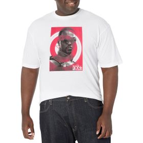 Marvel Big & Tall Falcon Soldier Winter Shield Üst Kısa Kollu Siyah Erkek T-shirt