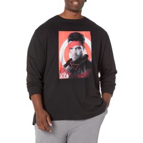 Marvel Big & Tall Falcon Soldier Winter Shield Üst Kısa Kollu Siyah Erkek T-shirt